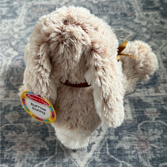 Stuffed Bunny - Melissa & Doug Burrow Bunny- NWT - Picture 3 of 6